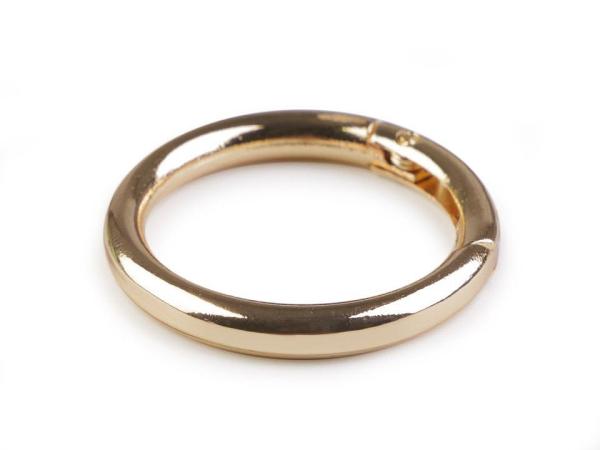Metall Karabiner rund Ø innen 34mm/ Ø außen 46mm Gold